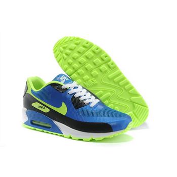 Nike Air Max 90 Hyp Prm Men Blue Green Running Shoes Low Cost